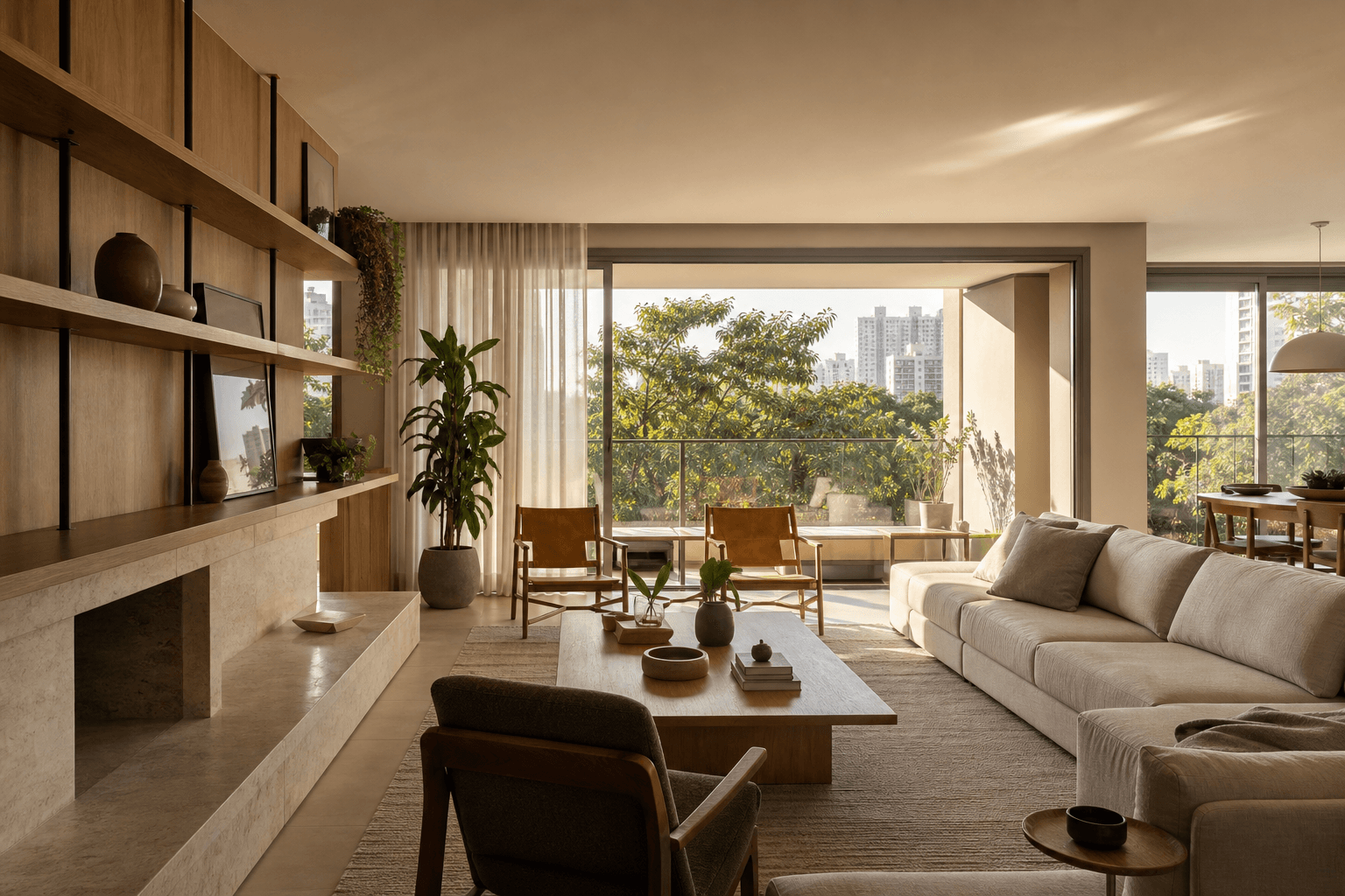 Interior contemporâneo de um imóvel